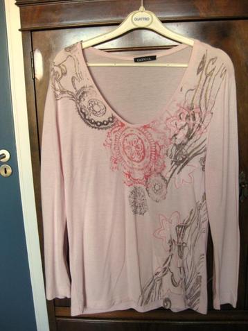 Lichtroze T-shirt met Bianca T38/40 opdruk ·Goede staat· Bia beschikbaar voor biedingen