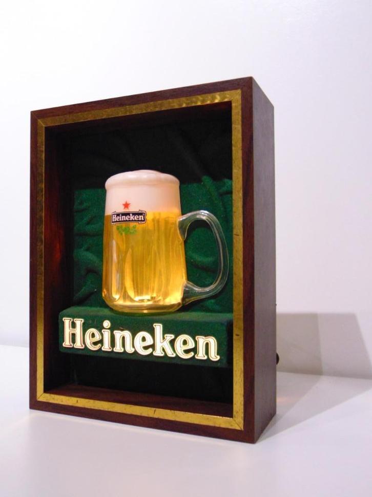 Vintage Heineken reclame Bubbler bierglas, Verzamelen, Merken en Reclamevoorwerpen, Ophalen
