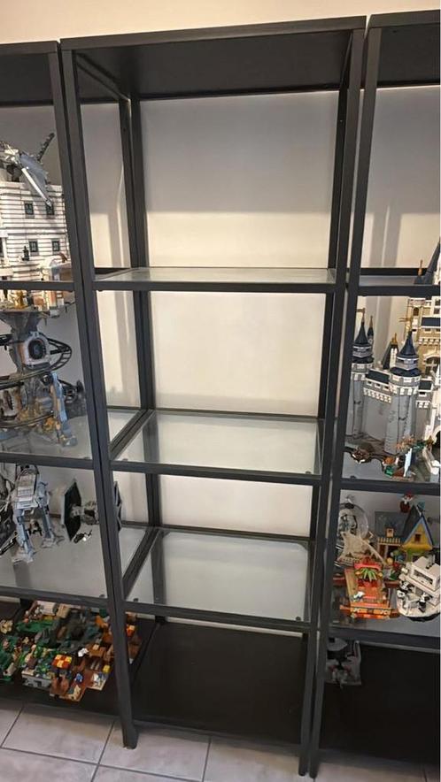 Stellingkast glas ikea 2 stuks, Huis en Inrichting, Kasten | Stellingkasten, Zo goed als nieuw, Ophalen