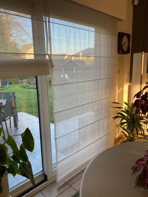 2x Heytens ‘Batiste’ stores ‘voile etam cream’, Huis en Inrichting, Stoffering | Gordijnen en Lamellen, Zo goed als nieuw, 200 cm of meer