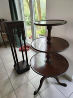 Engelse ronde etagère tafel in mahonie, Antiek en Kunst, Antiek | Meubels | Tafels, Ophalen