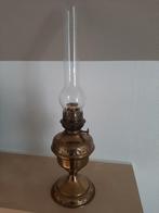Lampe à huile ancienne avec verre en laiton., Enlèvement