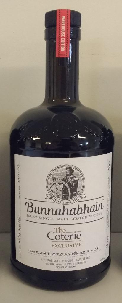 Whisky: Bunnahabhain 2004 The Coterie Exclusive, Verzamelen, Wijnen, Vol, Ophalen of Verzenden