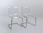 2 Trendy gebogen Ghost-stoelen, Huis en Inrichting, Ophalen, Twee, Overige kleuren, Zo goed als nieuw