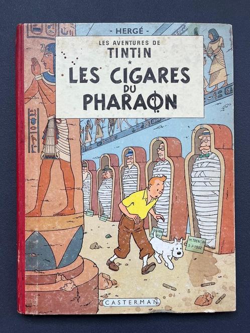 TINTIN - LES CIGARES DU PHARAON ( HC / EERSTE EDITIE 1955 ), Boeken, Stripverhalen, Zo goed als nieuw, Eén stripboek, Ophalen
