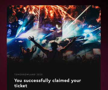 Tommorowland Saturday Regular Pass, Tickets & Billets, Une personne