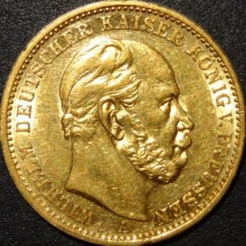 Goud - 20 Mark - Duitsland - Wilhelm I -1872 beschikbaar voor biedingen