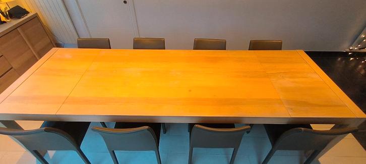Eiken Eettafel verlengbaar 2m tot 3m, 1m breedte, Maison & Meubles, Tables | Tables à manger, Utilisé, 100 à 150 cm, 200 cm ou plus