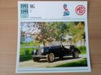 MG - Edito Service steekkaarten auto bouwperiode 1953-1980, Verzamelen, Auto's, Ophalen of Verzenden, Zo goed als nieuw