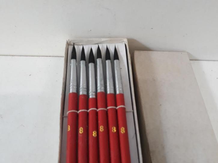 12 x Penselen plat of rond, Doe-het-zelf en Bouw, Schildersmaterialen, Nieuw, Kwast, Ophalen