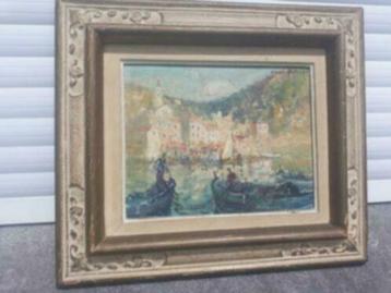 huile sur toile marine signe merio ameglio beschikbaar voor biedingen