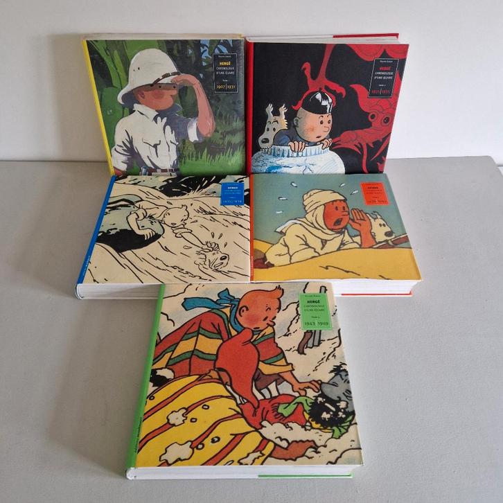 Chronologie d’une oeuvre Tintin / Kuifje deel 1, 2, 3, 4, 5, Verzamelen, Stripfiguren, Zo goed als nieuw, Boek of Spel, Kuifje