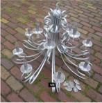 Mooi Grote Metalen Luchter met Belletjes en 12 lichtpunten, Antiek en Kunst, Ophalen of Verzenden