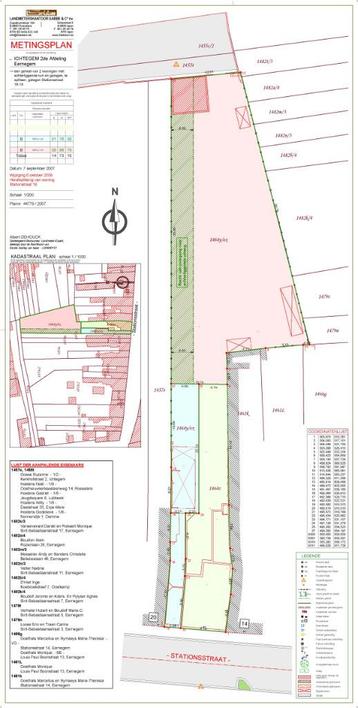 Te koop stuk bouwgrond, centrum van Eernegem, Stationsstraat beschikbaar voor biedingen