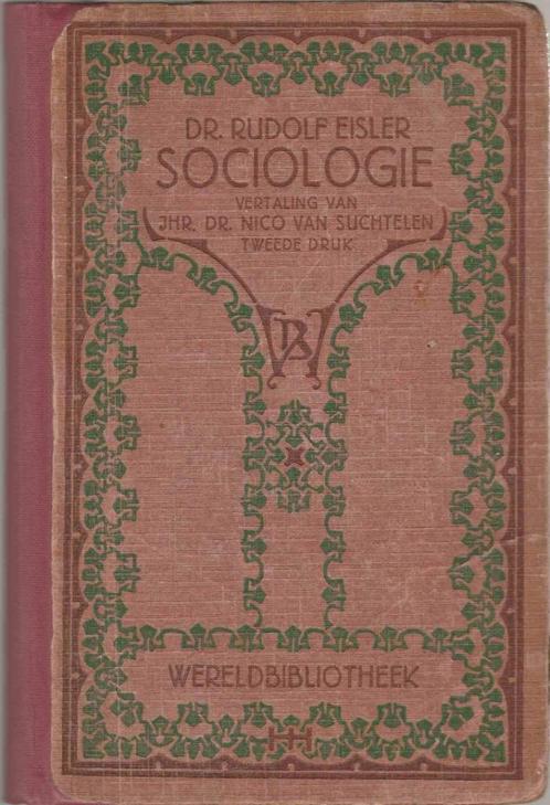 Sociologie - dr Rudolf EISLER, Boeken, Wetenschap, Ophalen of Verzenden