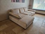 Beige hoeksalon in stof, Huis en Inrichting, Ophalen, Gebruikt, Stof