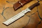 Couteau Tracker Damask Handmade XL couteau bushcraft Full Ta, Collections, Couteau ou Poignard, Enlèvement ou Envoi