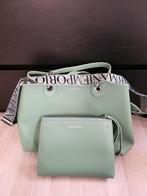 Emporio Armani handtas in pastelgroen, Ophalen of Verzenden, Zo goed als nieuw, Handtas