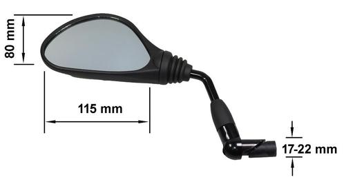 Fietsspiegel – insteekspiegel voor fietsstuur 17-22 mm, Fietsen en Brommers, Fietsonderdelen, Nieuw, Stuur, Ophalen of Verzenden