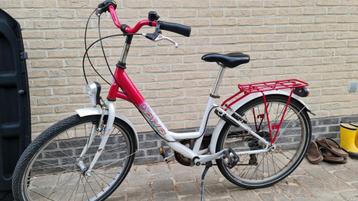 Meisjesfiets bnb 24 inch roze wit fiets meisje beschikbaar voor biedingen