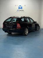Mercedes-Benz C200 Compressor Sport Edition, Auto's, Zwart, 4 cilinders, Blauw, Leder en Stof