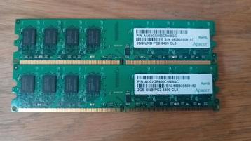 4 GB DDR 2 RAM 6400 apacer cl5 beschikbaar voor biedingen