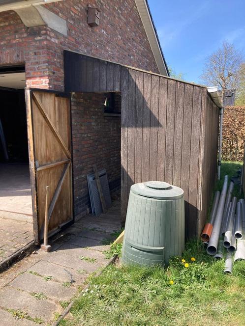 GRATIS af te breken in DE PINTE: HOUTEN TUINBERGING, Doe-het-zelf en Bouw, Platen en Panelen, Gebruikt, Hout, Minder dan 20 mm