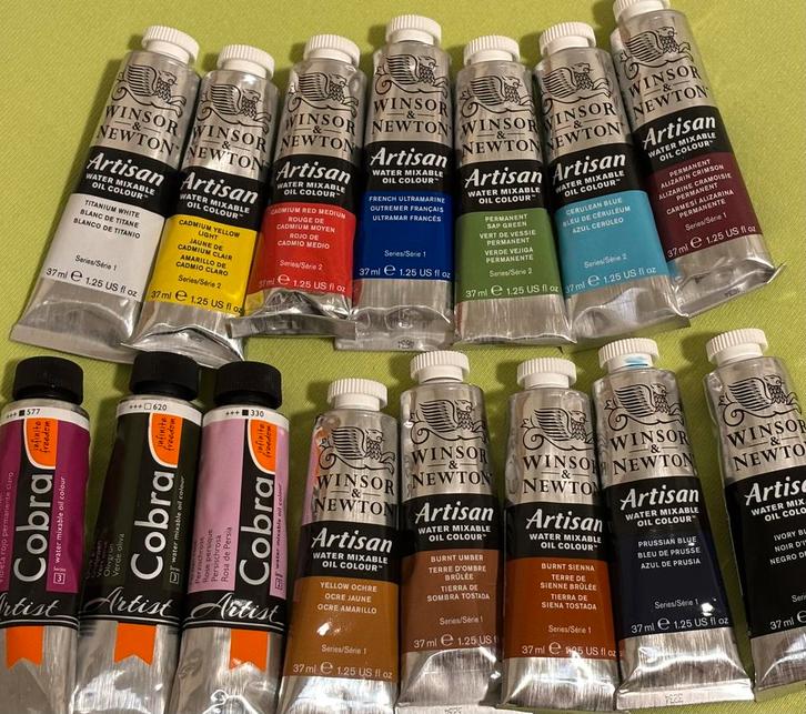 Lot Windsor & Newton Water Mixable Oil paints NIEUW, Hobby en Vrije tijd, Schilderen, Nieuw, Olieverf, Verzenden