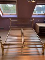 Bedframe tweepersoons goudkleurig, Huis en Inrichting, Slaapkamer | Bedden, Ophalen, Gebruikt, Overige kleuren, Tweepersoons