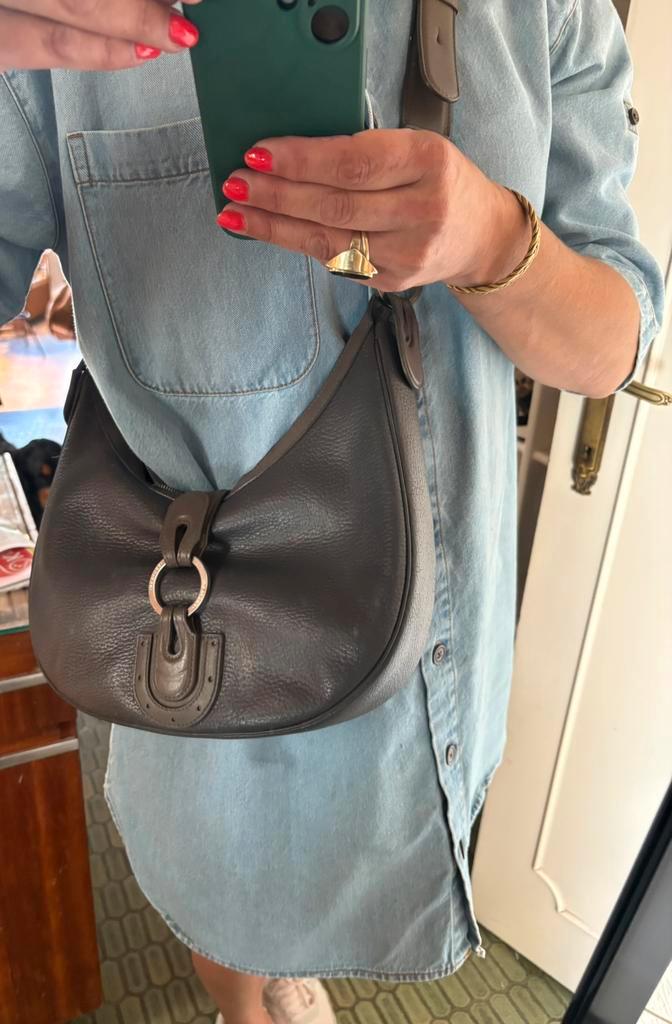 DELVAUX Camille PM full set!, Handtassen en Accessoires, Tassen | Damestassen, Zo goed als nieuw, Grijs, Ophalen of Verzenden