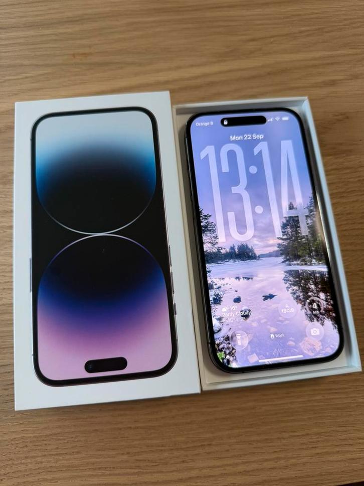 iPhone 14 Pro 128gb Spacegrijs, Telecommunicatie, Mobiele telefoons | Apple iPhone, Zo goed als nieuw, 128 GB, Zonder abonnement