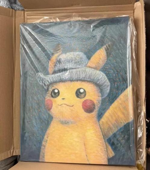 Pikachus/Eevee Van Gogh Officiële Pokecenter Canvas, Hobby en Vrije tijd, Verzamelkaartspellen | Pokémon, Nieuw, Ophalen