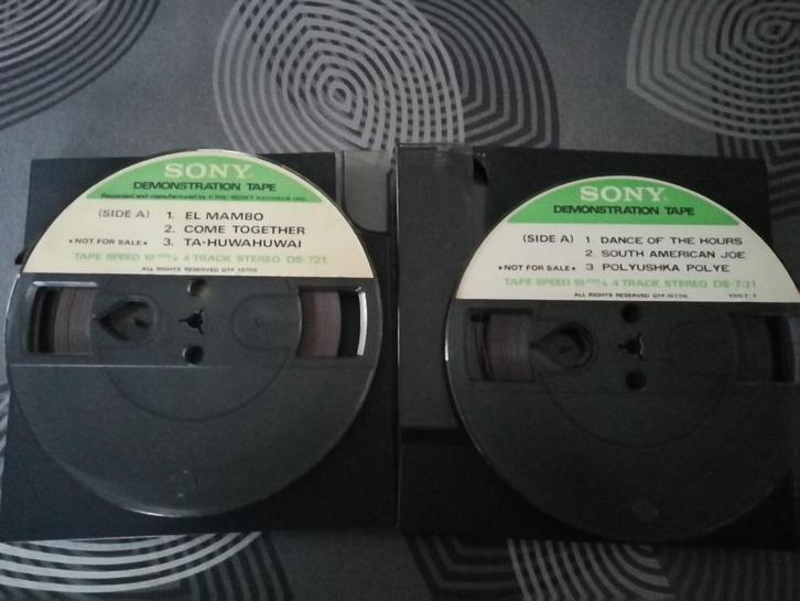 3 X Sony demonstration tape jaren '70, Audio, Tv en Foto, Bandrecorder, Ophalen of Verzenden