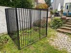Hondenren 2 x 2 m met deur - 8 cm spijl ZWART, Dieren en Toebehoren, Hondenhokken, Ophalen, Hondenkennel, 110 cm of meer, 100 cm of meer