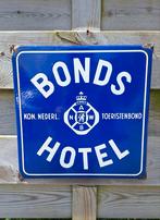 Plaque émaillée Bonds Hotel Langcat Bussum, Utilisé, Enlèvement ou Envoi, Panneau publicitaire