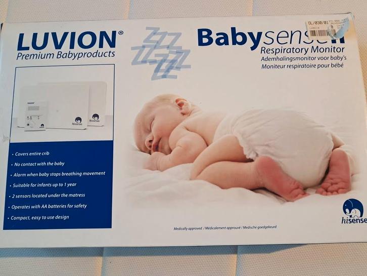 Ademhalingsmonitor en bewegingsmonitor Luvion - Babysense, Kinderen en Baby's, Babyfoons, Gebruikt, Ophalen