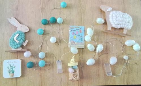 Paasdecoratie: lichtslingers, schaap, konijn, vaasje eieren, Diversen, Pasen, Nieuw, Ophalen of Verzenden