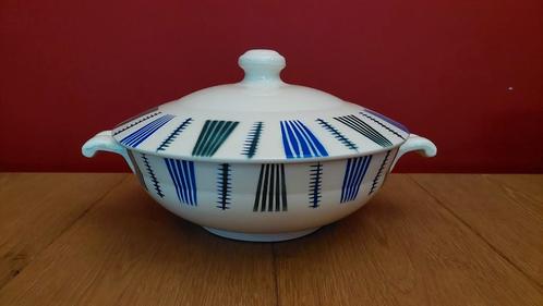 Zeldzame Art Deco terrine van Sarreguemines - serie Dixmude, Antiek en Kunst, Antiek | Servies los, Ophalen of Verzenden