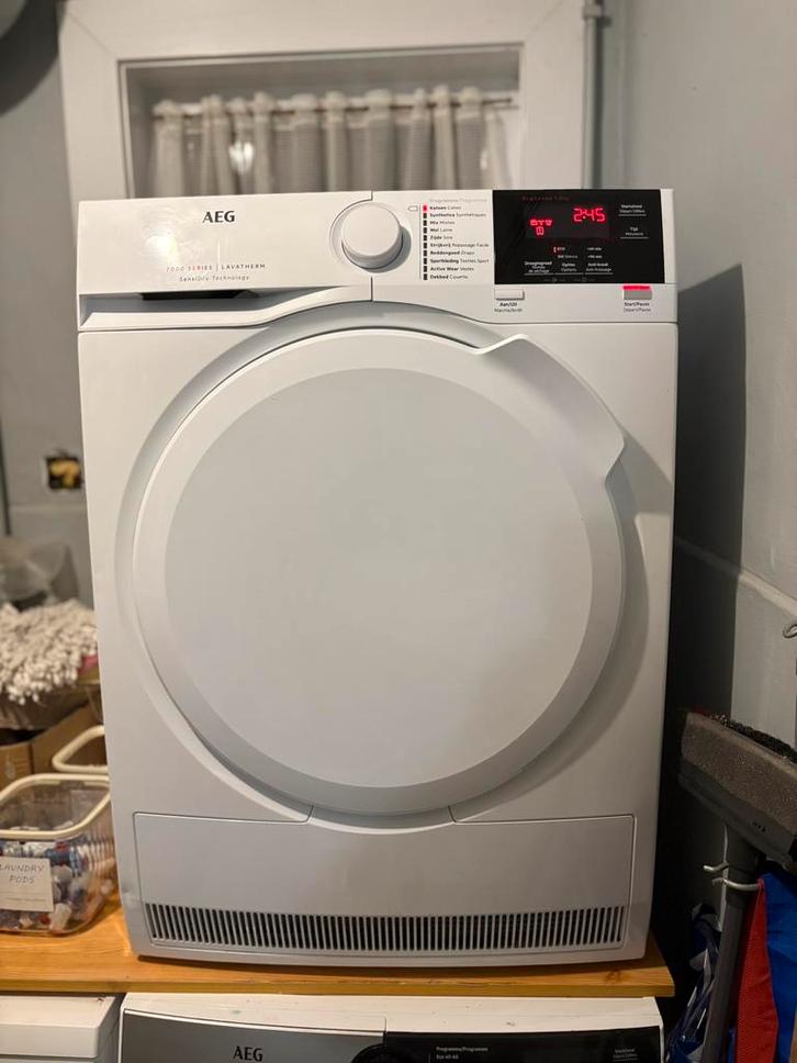 ✅AEG 8kg warmtepomp condens droogkast A+++, Elektronische apparatuur, Droogkasten, Zo goed als nieuw, Condens, Verzenden