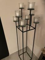 Zwarte zware staander met 8 glaasjes ., Ophalen, Zo goed als nieuw