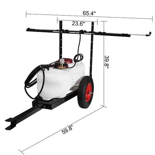 Onkruidsproeier Met Aanhanger 15.8 Gallon 60Liter, Tuin en Terras, Tuinsproeiers