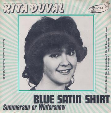 Rita Duval – Blue satin shirt / Summersun or Wintersnow  beschikbaar voor biedingen