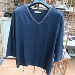 T-shirt v-neck strass blauw Fabiana Filippi mt 46 (it 50), Kleding | Dames, T-shirts, Blauw, Maat 46/48 (XL) of groter, Ophalen of Verzenden