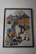 Tapisserie/nappe murale africaine - 89 cm x 66 cm, Antiquités & Art, Curiosités & Brocante, Enlèvement ou Envoi