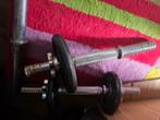 Kleine halters en lange halter met verschillende gewichten, Sport en Fitness, Ophalen, Gebruikt, Halterset