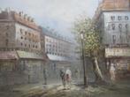Olieverf schilderij Caroline Burnett Parijs Stadsgezicht, Ophalen of Verzenden