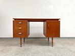 Mid-century teakhouten vintage bureau 1960's, Huis en Inrichting, Bureaus, Ophalen, Gebruikt, Bureau