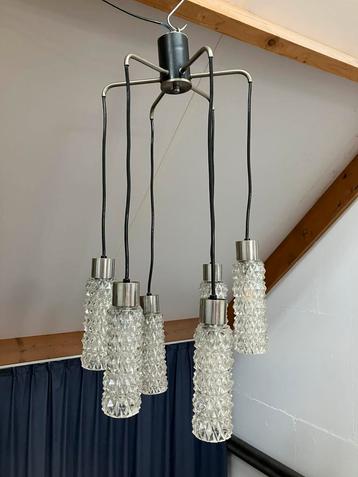 Vintage cascade hanglamp Hillebrand 150966, Enlèvement ou Envoi, Utilisé