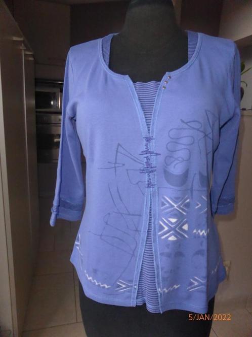 pull/shirt "cassis collection" - maat 36, Kleding | Dames, Truien en Vesten, Gedragen, Maat 36 (S), Blauw, Ophalen of Verzenden