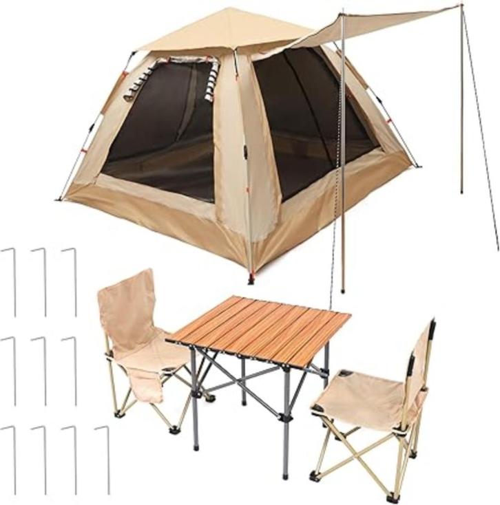 Campingtentset met tafel en stoelen GRATIS LEVERING, Caravans en Kamperen, Kampeeraccessoires, Nieuw, Verzenden